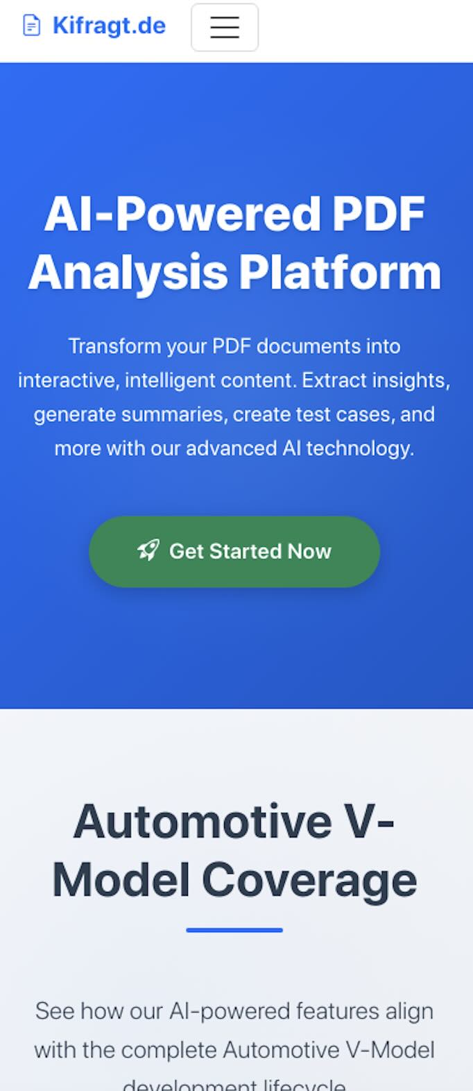 Kifragt.de mobile view